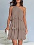 'Hesper' Layered Single Shoulder Mini Dress - Celes Fashion